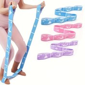 Resim Kaymaz Jimnastik Yardımcı Kemeri, Direnç Kemeri, Profesyonel Yoga Eğitim Kemeri, Fiziksel Rahatlama için Çok Döngülü Yoga Esneme Kemeri, Pilates, Yoga, Dans ve Jimnastik Antrenmanı 