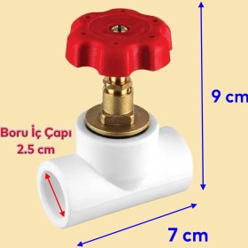 Resim Badem10 Küresel Pprc Dönme Kelebek Vana Plastik 25'lik Pvc Vanası Dişsiz Boru Kaynak Makine Bağlantı 25 mm 