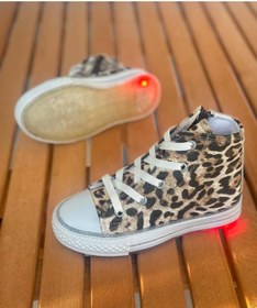 Resim Surpie Shoes Kız Çocuk Günlük Ayakkabı, Çocuk Leopar Ayakkabı (31-35 Numara Işıksızdır) 