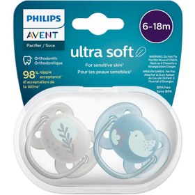 Resim Philips Avent Ultra Soft Emzik 6-18 Ay Erkek 2'li 