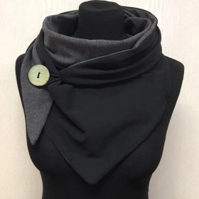 Resim Chaoduo Shop No.20 Tarzı Evrensel Sonbahar Kış Sıcak Rüzgar Geçirmez Kedi Baskılar Çift Katmanlı Toka Eşarp Yeni Tasarımcı Kadın Modası Bufanda (Yurt Dışından) 