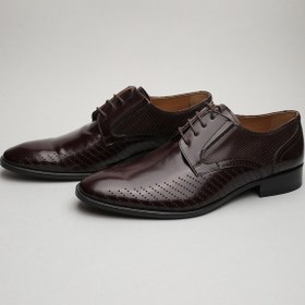 Resim Gondol Erkek Hakiki Deri Klasik Bordo 41 Ttx.139 