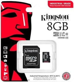 Resim Kingston Endüstriyel microSD - 8 GB microSDHC Endüstriyel C10 A1 PSLC Kartı + SD Adaptör - SDCIT2/8 GB 