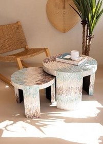 Resim [marka] Sedef Tabure Yan Sehpa 66x48 cm TLC0119 