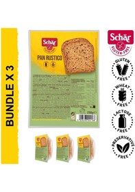 Resim Schar Pan Rustico Glutensiz Lifli Ekmek 250 gr 3 Adet 