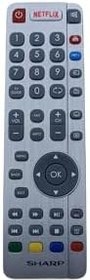 Resim DESTE ELEKTRONİK Uzaktan Kumanda Aquos Netflix Youtube Lc-49cuf8462es Lc-49cug8052k Lc-65cug8052e Rmc0116-rmc0117 ile uyumlu 