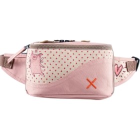 Resim Pembe Domuz Desenli Kanvas Unisex Göğüs ve Bel Çantası 