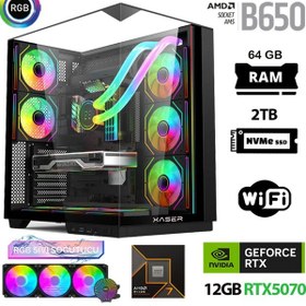 Resim Xaser Queen X6 R7-7800X3D 64 GB 2 TB M.2 NVMe SSD 12 GB RTX5070 Free Dos Masaüstü Oyuncu Bilgisayarı 