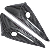 Resim Tesla 2024 Model 3 Çamurluklar İçin Yan Etiketler Kamera Kapağı Etiketleri, Renk: Parlak Karbon Fiber Doku 