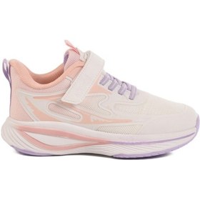 Resim Somon Cırtlı Fileli Hafif Esnek Kız Çocuk Spor Ayakkabı Silva F Somon 