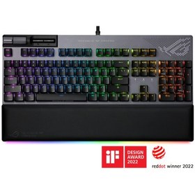 Resim ASUS ROG STRIX FLARE II RED ANIMATE RGB OYUNCU KLAVYESİ DEĞİŞTİRİLEBİLİR ROG NX RED SWITCH LEDLİ EKRAN MEDYA KONTROLLERİ USB VE BİLEK DAYAMA 