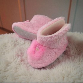 Resim KMS HOME Pembe Kız Çocuk Boğazlı Panduf Ev Patiği 