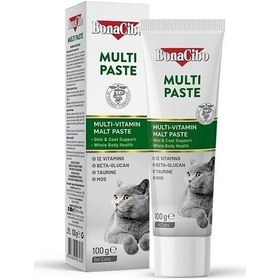 Resim Bonacibo Multi Paste Yetişkin Kediler İçin Multivitamin Malt Macun 100 Gr 