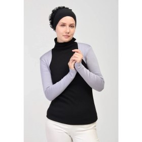 Resim Manolyaşal Uzun Kollu Kurtarıcı Terletmeyen Tesettür Bolero - Gri 
