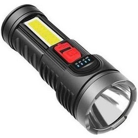 Resim Ulzyvf Createtech Usb Taşınabilir Siyah Şarj Meşale Led Feneri El Edilebilir Xk Siyah Siyah 