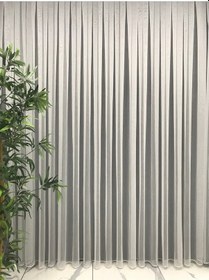 Resim Düz Tül Perde Ütü İstemez Ttm Tül 1/2,5 Orta Pile Kırık Beyaz 