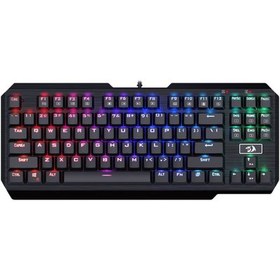 Resim Redragon Usas K553 RGB Blue Switch Türkçe Q Mekanik Oyuncu Klavyesi 