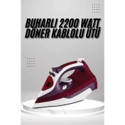 Resim HayalimSaH Seramik Tabanlı Kırmızı 2200 Watt Şok Buharlı Ütü 