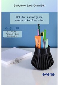 Resim Kalemlik Masa Kalemliği Organizer Kalemlik Siyah Renk Model 83 Çok Renkli 