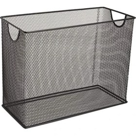 Resim U Brands Mesh Steel Masaüstü Asma Dosya Tutucu, Mektup Boyutu, 31,5 cm x 24,2 cm x 14 Cm, Siyah - 457U00-06 