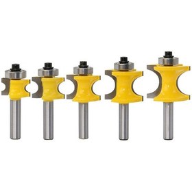 Resim Sones 8-saplı Rulmanlı Pozitif Yarım Dairesel Kesici Gravür Makinesi Ağaç İşleme Kesici, Model: 5 Adet/takım 