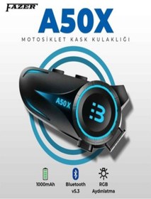 Resim ArMotors Fazer A50X İntercom Kask Bluetooth Kulaklık ve Mikrofon Seti 