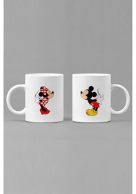Resim Mickey Ve Minnie Mouse Sevgili/çift/arkadaş 2'li Kupa Bardak Seti 