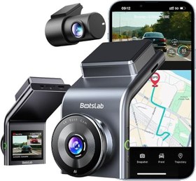 Resim Botslab G300H Pro ADAS 3K Ön+Arka WiFi+GPS 150° Geniş Açı Gece Görüşlü Araç İçi Kamera Dash Cam Araç Kamerası+WDR+LCD Ekran+G-Sensör+Sesli Kontrol 