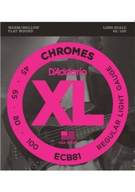 Resim D'addario Ecb81 Chromes Bas Gitar Teli 45-100 