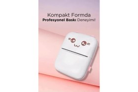 Resim Popüler Sepet Mini Fotoğraf Yazıcı Kablosuz Etiket Yazıcı Baskı Makinesi Ios Android Uyumlu Termal Printer Pembe 