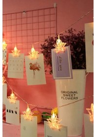 Resim Pilli Yıldızlı Mandal Çok Amaçlı Led Dekoratif Aydınlatma 