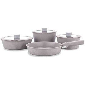 Resim Korkmaz Pratika Çıkarılabilir Saplı 8 Parça Tencere Seti A2800 