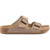 Resim Roy Jones Breezestep Unisex Bej Çift Toka Günlük Terlik 6500 Bej 
