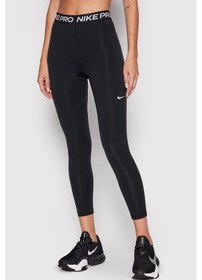 Resim Nike Pro 365 Mid-rise Crop Training Legging Tight Fit Toparlayıcı Siyah Tayt 