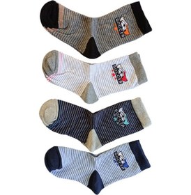 Resim Butik Erkek Çocuk 4 Adet Soccer Yazılı Soket Çorap Çok Renkli 