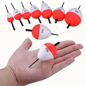Resim 8'li Paket Dikey Şamandıra Seti, EVA Köpük Karışık Renk Yüksek Yüzey Yüzdürme Özellikli Okyanus Tekne Balıkçılık Şamandıraları - Balıkçılık Aksesuarları 