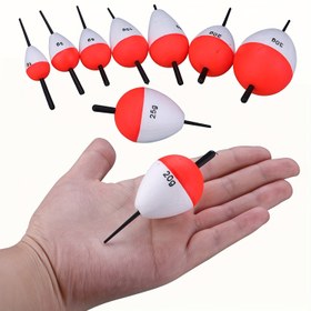 Resim 8'li Paket Dikey Şamandıra Seti, EVA Köpük Karışık Renk Yüksek Yüzey Yüzdürme Özellikli Okyanus Tekne Balıkçılık Şamandıraları - Balıkçılık Aksesuarları 