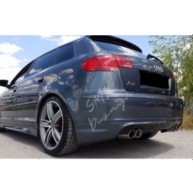 Resim Audi A3 8p 2006-2012 Arka Ek Difüzör Plastik 
