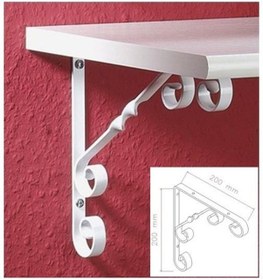 Resim Burgulu Dekoratif Raf Altı Raf Ayağı Konsol Beyaz 20 Cm N11.27801 