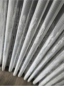 Resim Ev Depo Home Taç Alev Desen Örme Seyrek Pile Tül Perde Tek Kanat TRVALVEKRUSYRK, Ekru, 560 x 260 