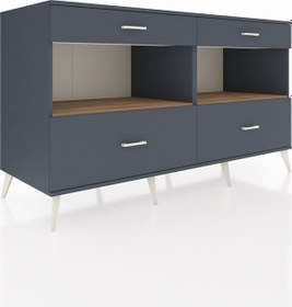 Resim Kronos Konsol 2 Raflı 4 Çekmeceli 176x59x99 Antrasit-çam/antrasi Antrasit-çam/antrasit 