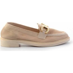 Resim Bambi Bej Kadın Loafer Ayakkabı K01362245682 Bej 