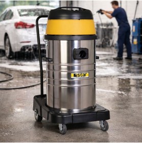 Resim STAR MAKİNA Islak ve Kuru Elektrikli Süpürge 603 WD Metal Üç Motorlu 
