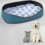 Resim Bundera Suzi Tüy - Leke Tutmaz Mavi Küçük Irk Köpek Yatağı 