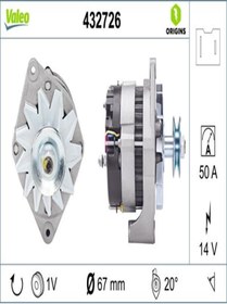 Resim Valeo 432726 Alternator 12 V 55a Renault R9-r11-r19-r21 Optima 7700764382 (WP862662) 