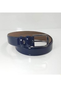 Resim Fiyra 3093 Lacivert Rugan Üst Sınıf Hakiki Deri 3,5cm Erkek Kemer Lacivert 