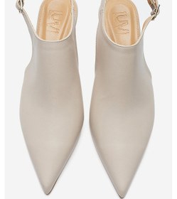 Resim Luvishoes Rosalıe Ekru Cilt Sivri Burunlu Kadın Topuklu Ayakkabı 