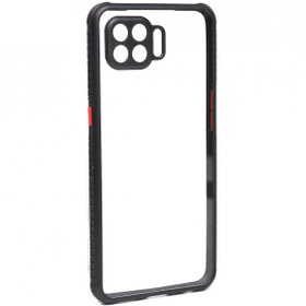 Resim KNY OPPO Reno 4 Lite Kılıf Tırtıklı Silikon Kenarlı Elden Kaymayan Kaft Kapak Siyah 