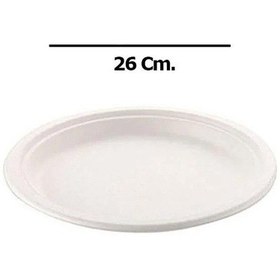 Resim Roll-up Nature Ekolojik Karton Kağıt Tek Kullanımlık Tabak - 26 Cm. - 25 Adetlik 1 Paket Beyaz 