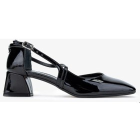 Resim Valmenti Terzakadın Siyah Rugan Hakiki Deri Topuklu Ayakkabı 1027 551 Bn Ayk Y24 Siyah 